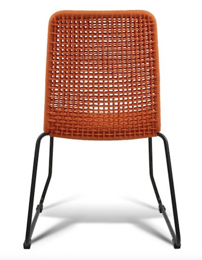 GAR Knot side chair orange back
