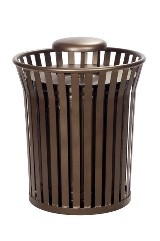 commercial outdoor steel trash can