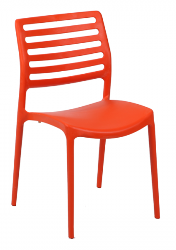 Orange bella side chair