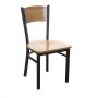 BFM Dale Solid Wood Back, Metal Frame Indoor Restaurant Chair