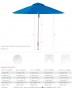 BFM 6-1/2' Four panel Umbrella, Fiberglass Frame, Aluminum pole