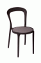 BFM Malibu Outdoor Restaurant Chair Grey Textilene Black Frame